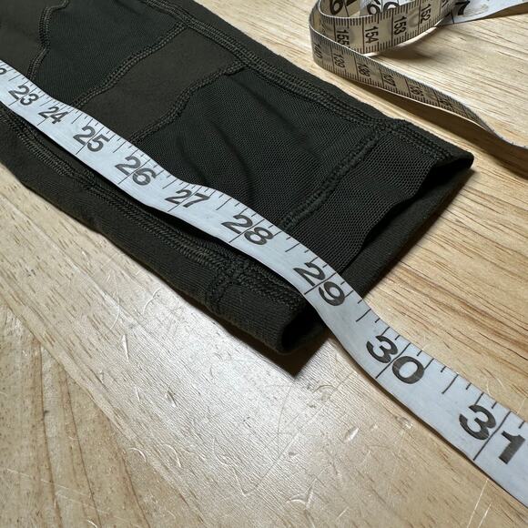 Lululemon Wunder Under Pant (Hi-Rise) Tech Mesh 28" Olive Women's Size 4 EUC - Picture 8 of 8